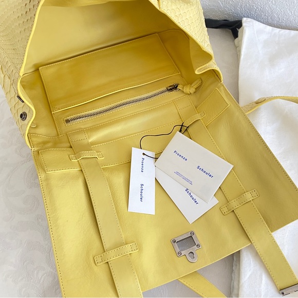 Proenza Schouler Yellow Python Courier Shouder bag - Picture 7 of 15